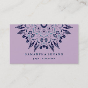 Carte De Visite Élégant Lotus Logo Yoga Méditation Bien-être