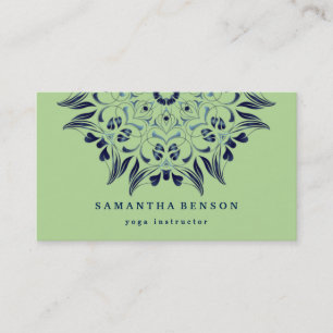 Carte De Visite Élégant Lotus Logo Yoga Méditation Bien-être