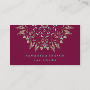 Carte De Visite Élégant Lotus Lotus Logo Yoga Méditation Bien-être