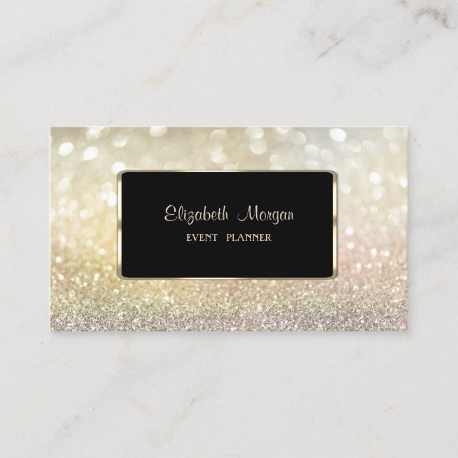 Carte De Visite Elégant Luxe Design, Moderne Bokeh (Devant)