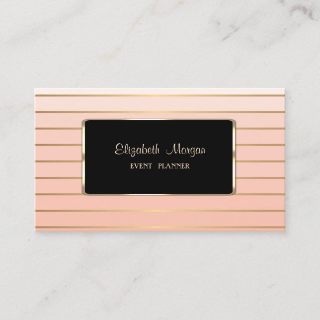 Carte De Visite Elégant Luxe Design, Moderne, Gratuit (Devant)