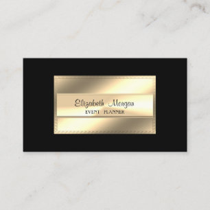 Carte De Visite Elégant Luxe Design, Noir, Cadre