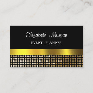 Carte De Visite Elégant Luxe Élégant, Faux Gold, Glitterie
