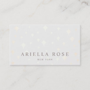 Carte De Visite Elégant Luxe Gold Stars Motif
