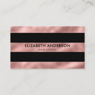 Carte De Visite Élégant luxe moderne Gold noir et Rose