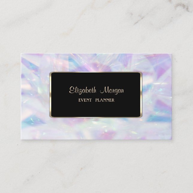 Carte De Visite Elégant luxe moderne holographique (Devant)