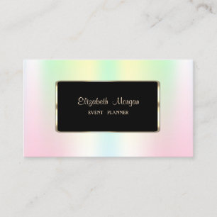 Carte De Visite Elégant Luxe Moderne Holographique Iridescente