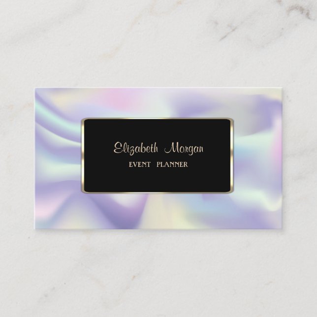 Carte De Visite Élégant luxe moderne Holographique professionnel m (Devant)