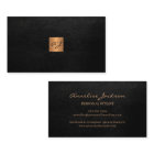 Élégant luxe noir cuir noir cuivre or monogramme