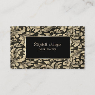 Carte De Visite Elégant Luxe Professionnel Flèches Or, Cadre