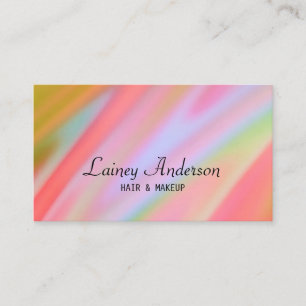 Carte De Visite Elégant luxe tendance rose orange vert abstrait
