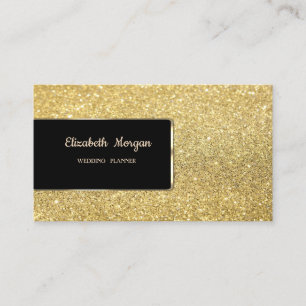 Carte De Visite Elegant Luxury Gold Parties scintillant Bokeh