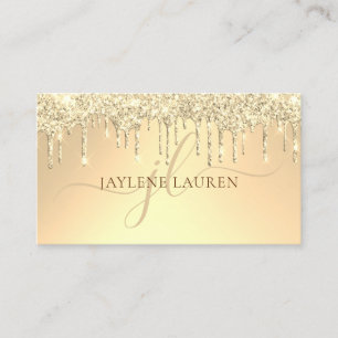 Carte De Visite Elégant Luxury Gold Parties scintillant Drives Mon