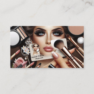 Carte De Visite Elegant Makeup Artist Business Card