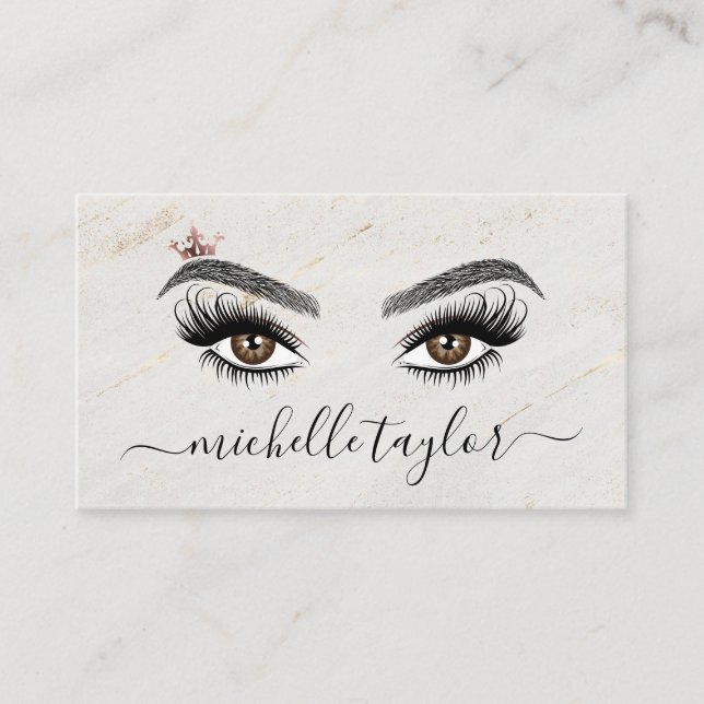 Carte De Visite Elégant maquillage artiste beauté Lash Extension o (Devant)