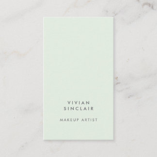 Carte De Visite Élégant Maquillage Salon Moderne Minimaliste Vert 