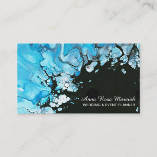 Carte De Visite *~* Élégant Mariage de beauté noir turquoise