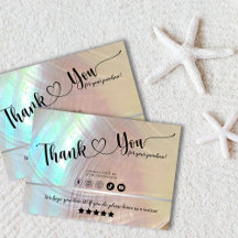 Elégant Merci professionnel Shimmer Seashell