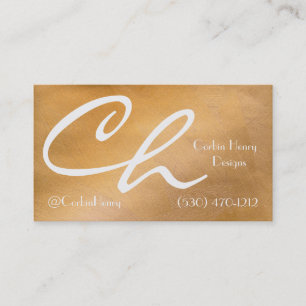 Carte De Visite Élégant Métal Cuivre Blanc Luxe avec Code QR