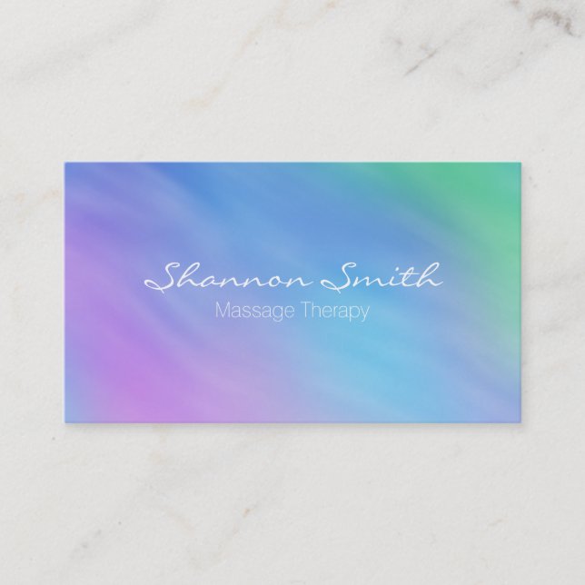 Carte De Visite Élégant minimal d'aquarelle de ciel mou (Devant)