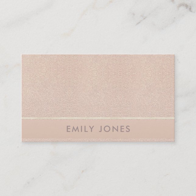 CARTE DE VISITE ÉLÉGANT MINIMAL ROSE GOLD SHIMMER (Devant)