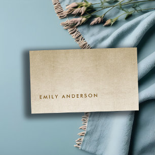 CARTE DE VISITE ÉLÉGANT MINIMAL SIMPLE GRIS CLAIR FAUX GOLD FOIL