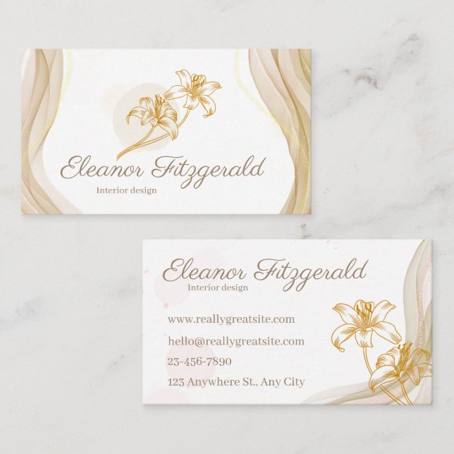 Carte De Visite Elegant Minimal Soft Contact Card (Devant / Derrière)