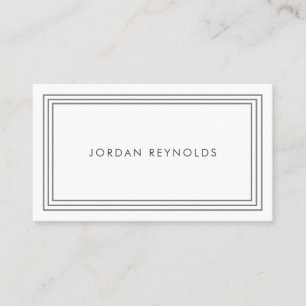 Carte De Visite Elégant minimal triple cadre blanc