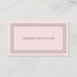 Carte De Visite Élégant minimal triple cadre rose