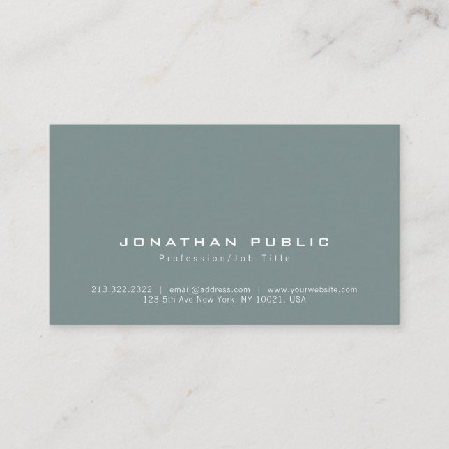 Carte De Visite Élégant minimalisme professionnel moderne (Devant)