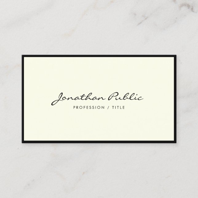 Carte De Visite Elegant Minimalist Calligraphy Script Luxury (Devant)