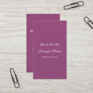 Carte De Visite Elégant minimaliste Bourgogne QR Code Beauté Salon