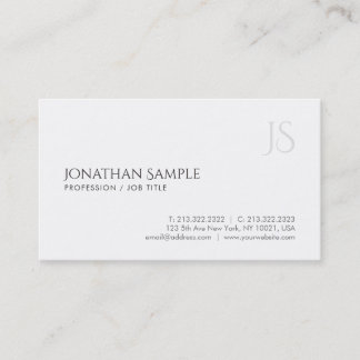 Carte De Visite Élégant minimaliste créatif Monogramme tendance Pl