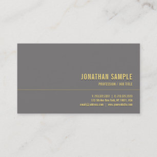 Carte De Visite Élégant minimaliste d'or moderne personnalisé Luxu