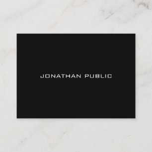 Carte De Visite Élégant minimaliste élégant Noir Simple Moderne