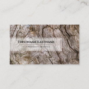Carte De Visite Elégant minimaliste en bois blanc style bois