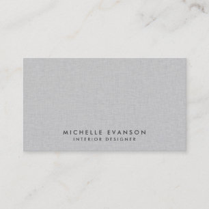 Carte De Visite Élégant minimaliste en lin gris