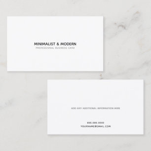 Carte De Visite élégant minimaliste et moderne professionnel