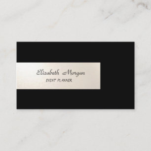 Carte De Visite Élégant minimaliste, Gravé, Noir