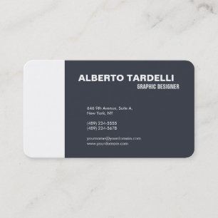 Carte De Visite Élégant minimaliste minimaliste moderne bleu gris 