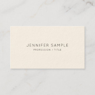 Carte De Visite Elégant minimaliste Modèle Luxueux Signature Cream