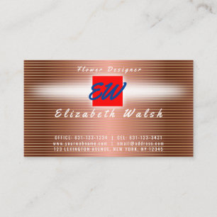Carte De Visite Élégant minimaliste moderne cuivre sur ligne dorée