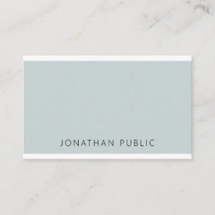 Carte De Visite Élégant minimaliste moderne Modèle bleu vert