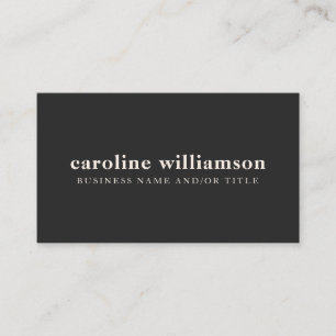 Carte De Visite Élégant minimaliste moderne noir et blanc personna