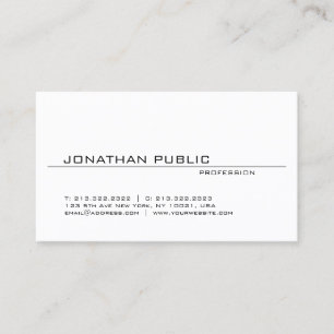 Carte De Visite Élégant minimaliste moderne Professionnel Propre C