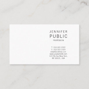 Carte De Visite Élégant minimaliste moderne propreté Plain Profess