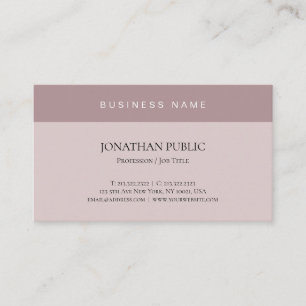 Carte De Visite Élégant minimaliste moderne simple tendance Plain 