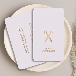 Carte De Visite Élégant minimaliste Nettoyant Faux Gold Hair Styli