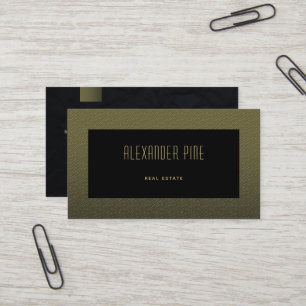 Carte De Visite Élégant minimaliste noir professionnel
