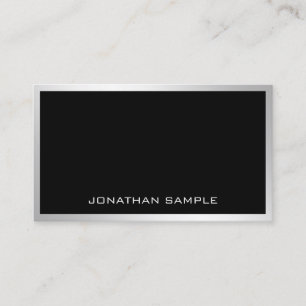 Carte De Visite Élégant minimaliste Plain moderne tendance argent